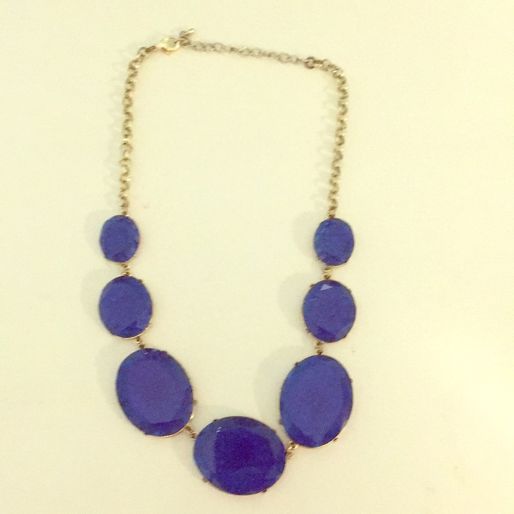 Blue stoned statement Necklace